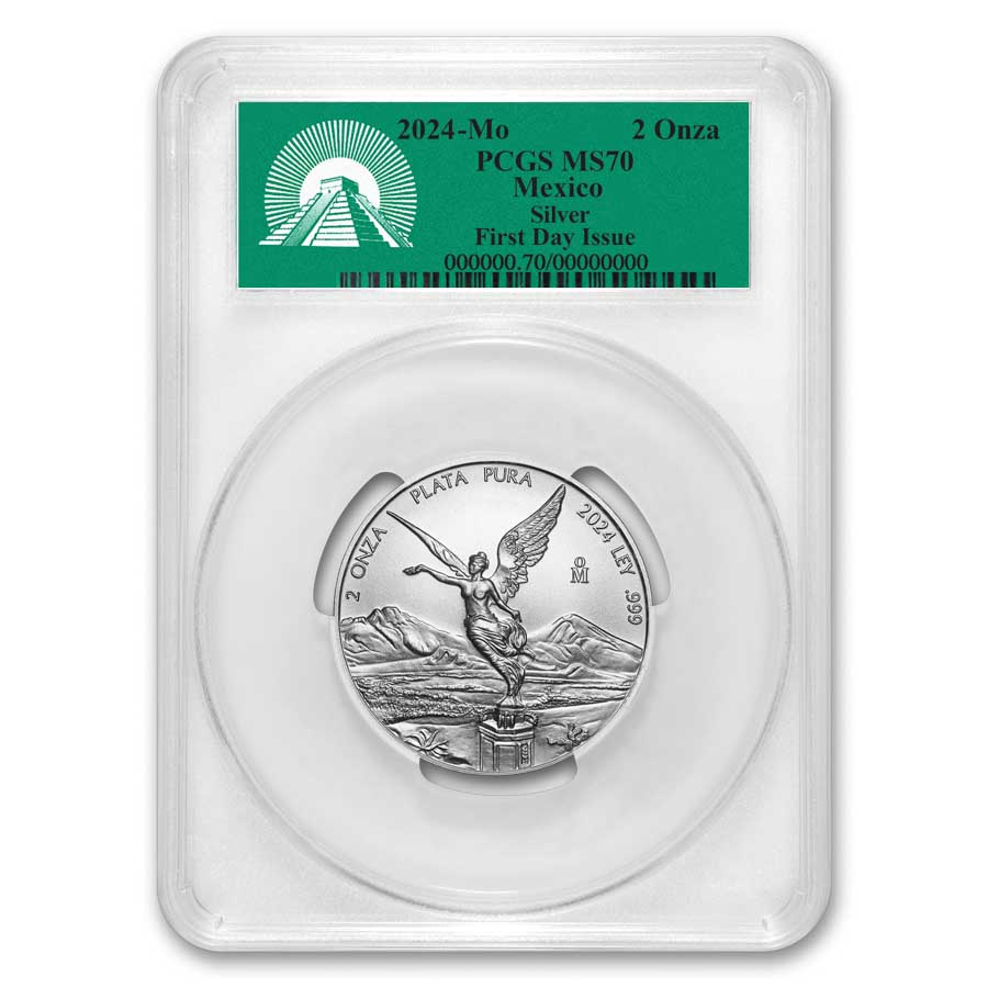 メキシコ　リベルタード 銀貨　APMEX PCGS　FIRST 2024年 メキシコ リベルタード 銀貨 APMEX PCGS FIRST 2024年 - メルカリ